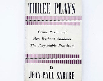 Three Plays by Jean-Paul Sartre 1963 inscription