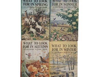 What To Look For Through The Seasons c.1960 - Ladybird Series 536 (4 Books)