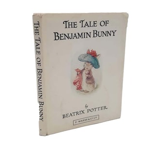 The Tale of Benjamin Bunny by Beatrix Potter - White DJ, Beige Cover
