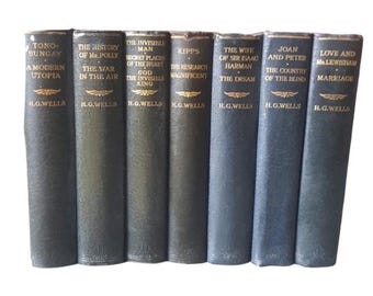H. G. Wells' Collected Works - Odhams Press (7 Books)