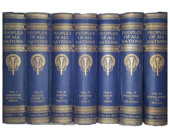 Peoples of All Nations, Vols. 1-7  - Amalgamated Press (7 Books)