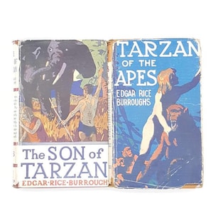 Tarzan von Edgar Rice Burroughs 2 Volume Collection - Methuen 1920er Jahre