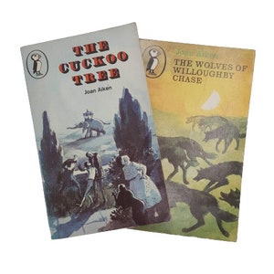 El árbol del cuco y los lobos de Willoughby Chase de Joan Aiken - Puffin, 1973 (2 libros)