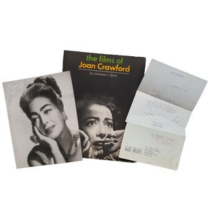 The Films of Joan Crawford with Signed Photo and Letter