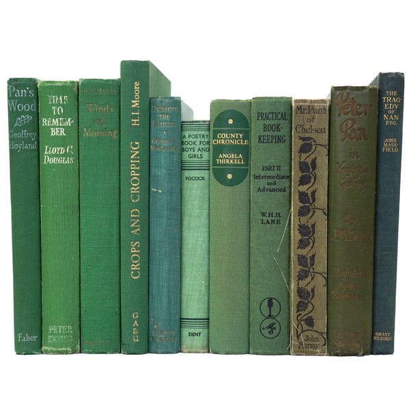 Books By The Foot: Half Foot Vintage Green Collection
