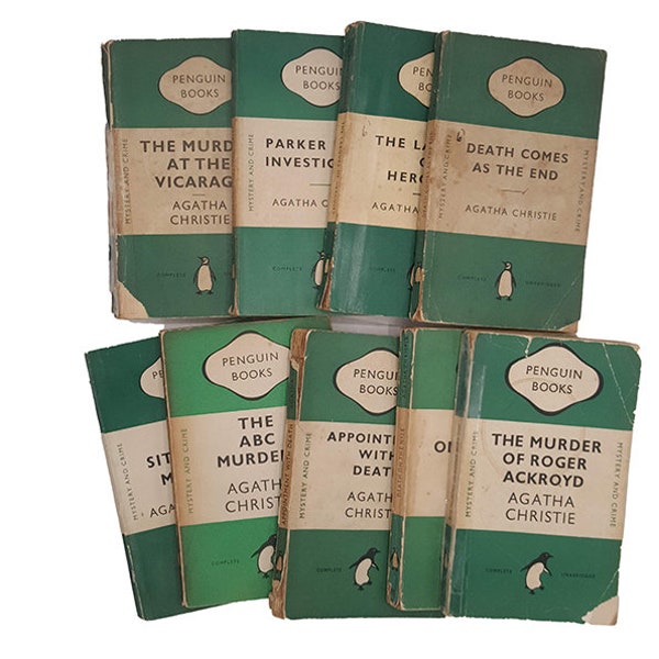 Colección de pingüinos de Agatha Christie, años 40 y 60 (9 libros)