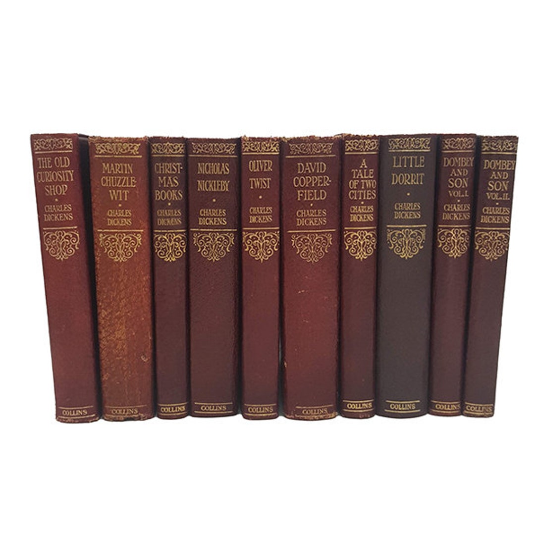 Charles Dickens Illustrated Leather Pocket Books Collins 10 Books Etsy