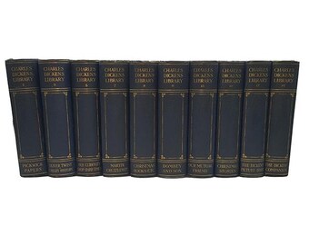 Obras completas de Charles Dickens - Editorial Educational Book Company (10 libros azules)