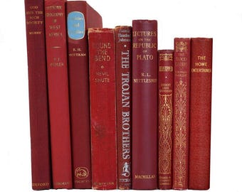 Books by the Half Foot: Dark Red & Crimson