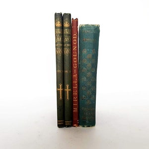 Collection de quatre livres vintage multicolores