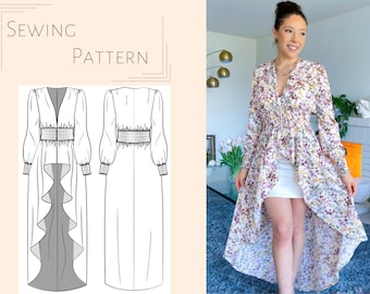 Sheered Cardigan / Sewing pattern / Instant download / PDF / Video Tutorial on YT