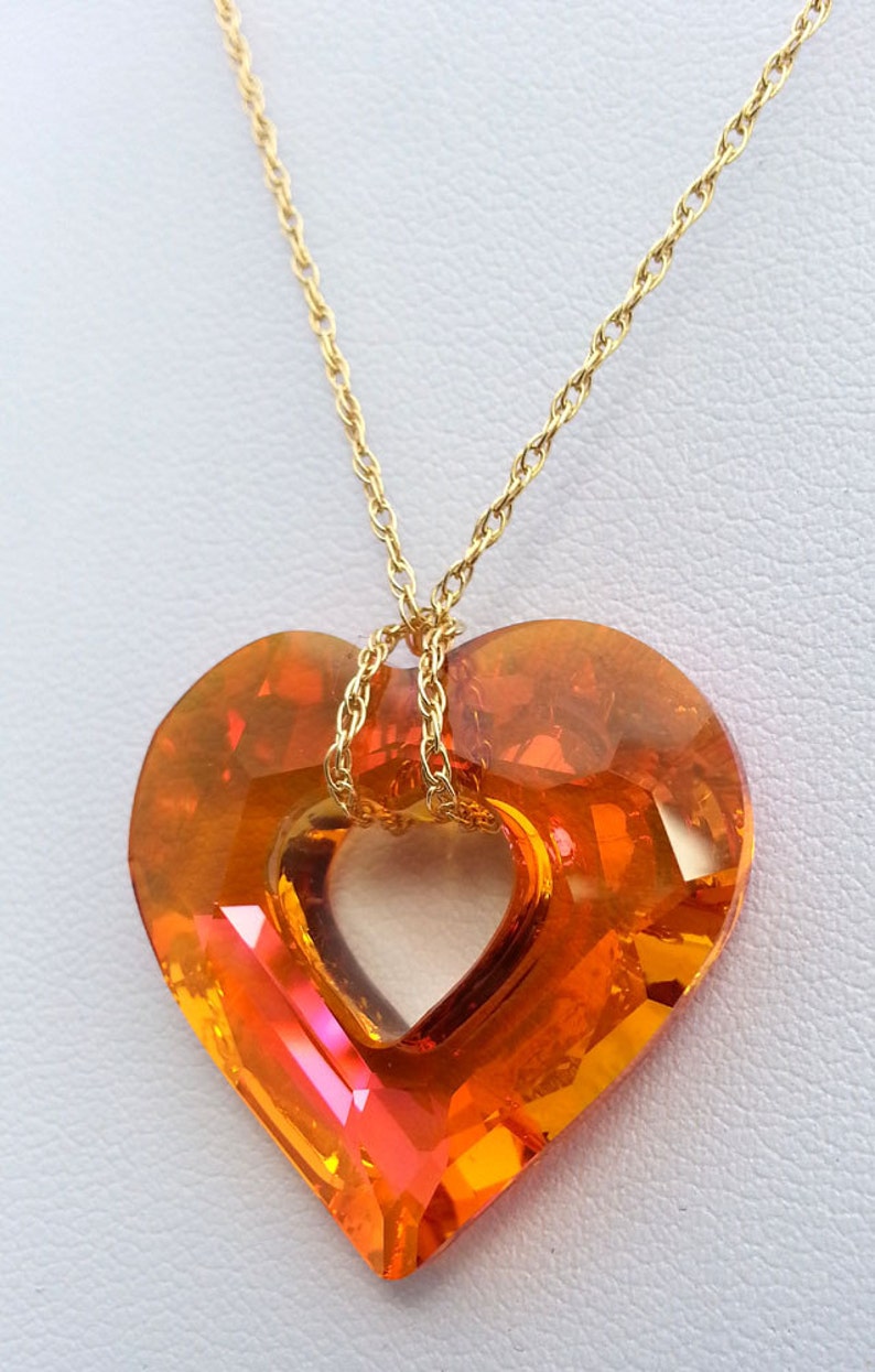 love necklace 14k Gold Filled necklace wMiss U Heart Astral Pink pendant anniversary gift \u2013 N2 Valentines/'s gift rope chain necklace