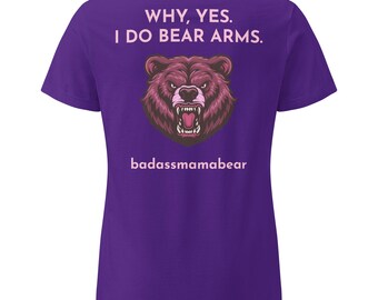 Mama Bear Shirt: Women's Soft Cotton TShirt, Semi-Relaxed Fit, S-2X