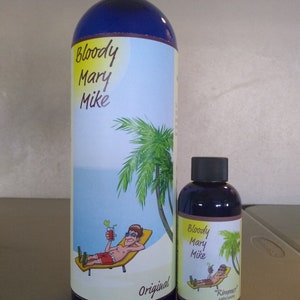 BLOODY MARY MIKE 32 oz. concentrate ( Makes Gallon) & 4oz Rimmer Seasoning