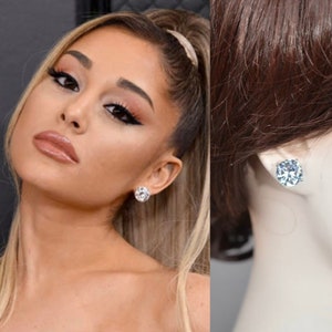 Large cubic zirconia stud earrings top