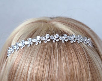 SALE Pretty, Small Butterfly Cubic Zirconia CZ Bridal Hairband, Flower Girl, Headband, Tiara, Bridal, Wedding (Sparkle-3343)