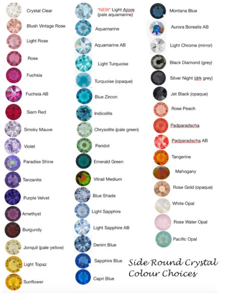 Choose Your Colourhandmade Swarovski Triple Crystal - Etsy