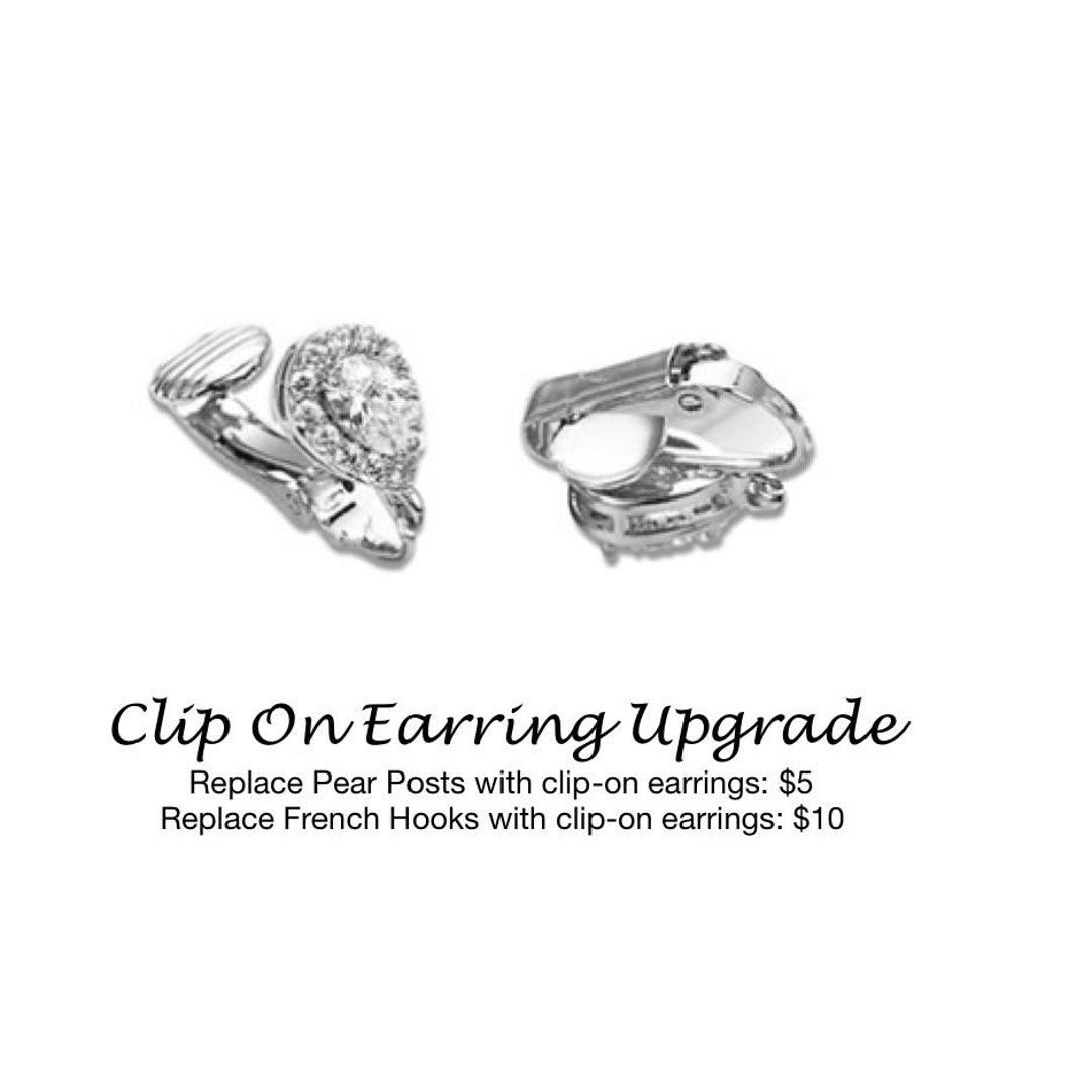 Clipon Earring Upgrade Change Any CZ Earring to Clipons Etsy