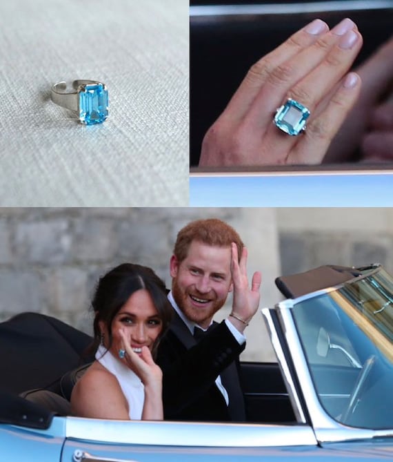 Royalty Replica Duchess of Sussex Swarovski Aquamarine Emerald | Etsy