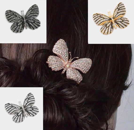 Colour Crystal Rhinestone & Enamel Butterfly Hair Clip Blush - Etsy Ireland Colour Crystal Rhinestone & Enamel Butterfly Hair Clip Blush - Etsy Ireland