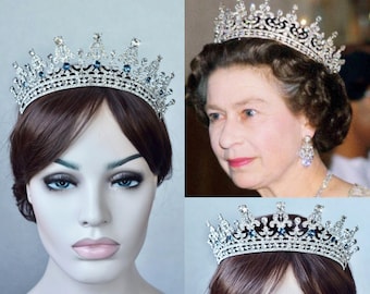 130+ Sold Good-Silver/Gold/Rose Gold Royalty Replica "Girls of Great Britain & Ireland" Crystal Tiara Bridal, Hair Accessory (Sparkle-3282)