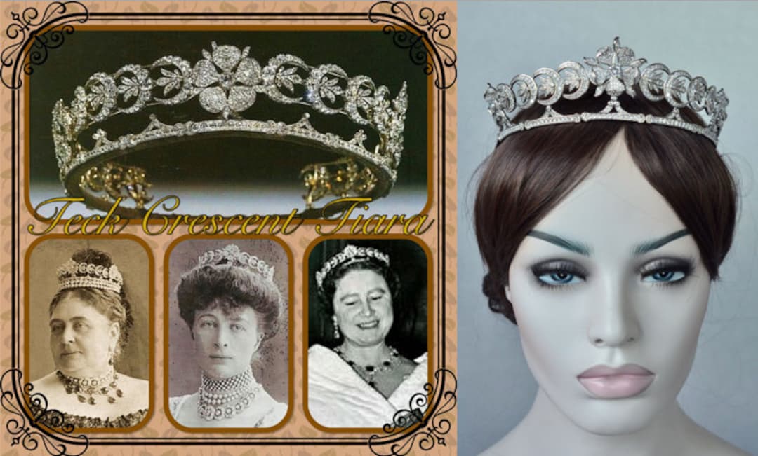 Best Royalty Reproduction teck Crescent Tiara CZ Tiara Best Royalty Reproduction teck Crescent Tiara CZ Tiara