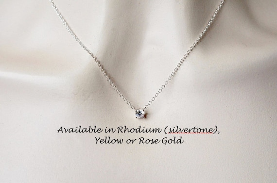 Small cubic hotsell zirconia necklace