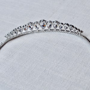 Jolie petite taille poire zircone cubique CZ serre-tête de mariée, bouquetière, serre-tête, diadème, mariée, mariage Sparkle-3357 image 4