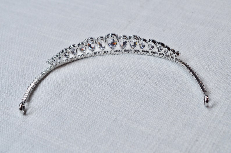 Jolie petite taille poire zircone cubique CZ serre-tête de mariée, bouquetière, serre-tête, diadème, mariée, mariage Sparkle-3357 image 4