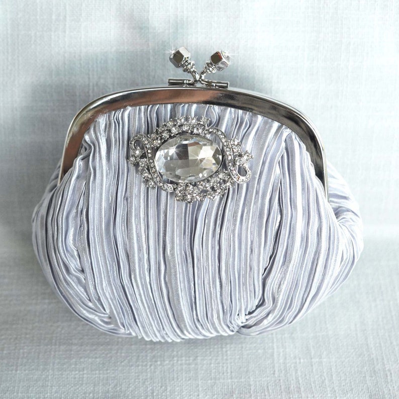 dove grey clutch bag