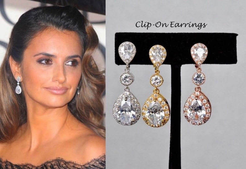 Large Rhodium Yellow or Rose Gold Celebrity Inspired Classic Etsy Canada