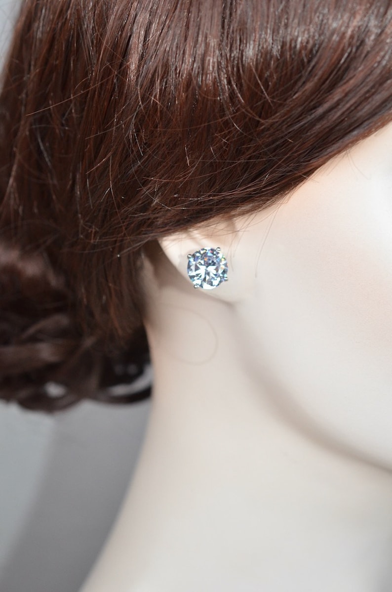 320 Sold Ariana Grande or Nicola Peltz Beckham Replica LARGE 12mm Brilliant Cut CZ Stud Earrings