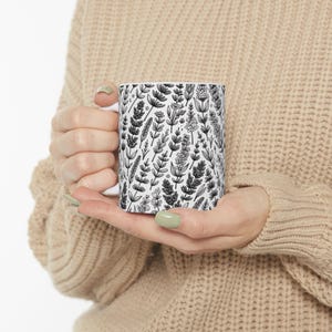 Botanical Ceramic Mug, Floral Coffee Cup, Perfect Gift for Garden Lovers, Nature-Inspired Drinkware, Herbal Print Mug