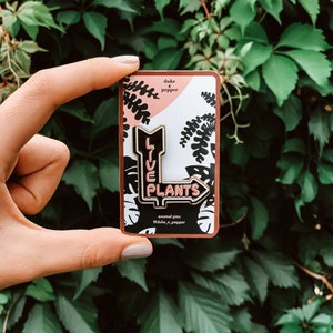 Glow in the Dark Enamel Pin “Live Plants” | Neon Sign Arrow Pin | Plant Nursery / Florist Gift | Backpack Lapel Pin