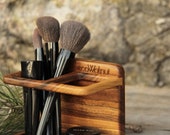 Makeup Cosmetic Station Storage Organization Brush Holders Desk Cabinet Stand Organise Jewelry Organizers Customizable Personalized Mom Gift