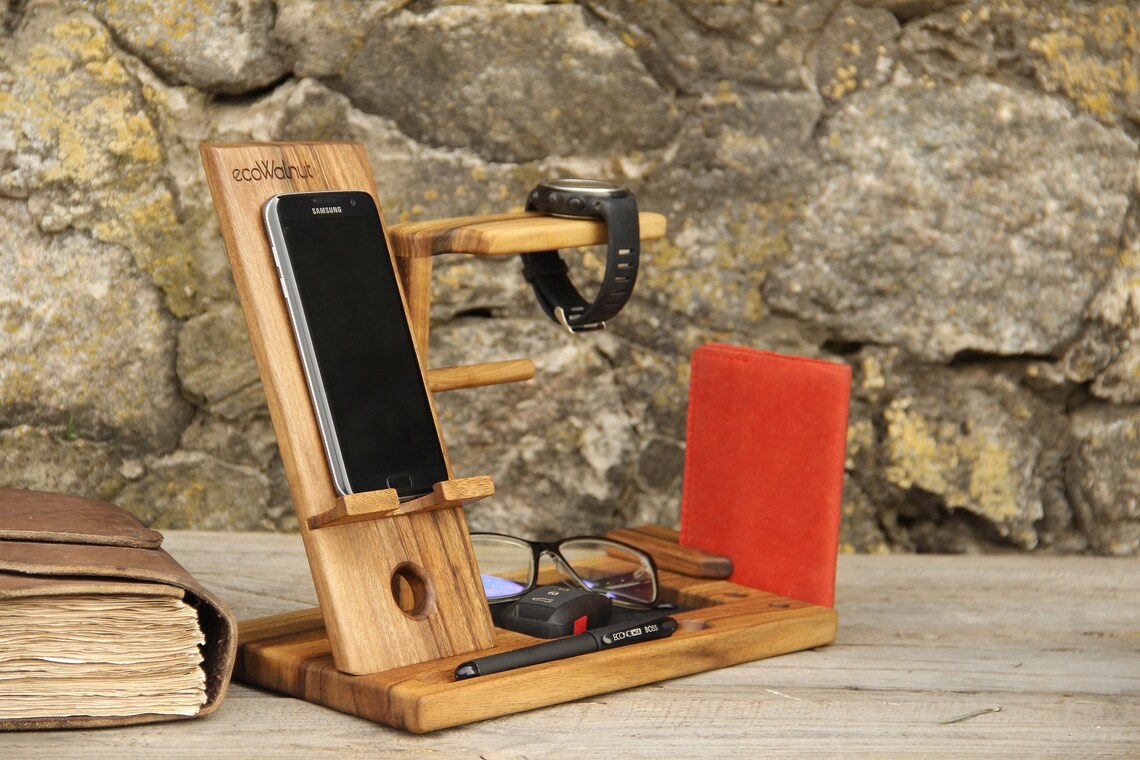 IPhone Table Idea For Dad Desk Organizer Gifts Him Men Brother Etsy