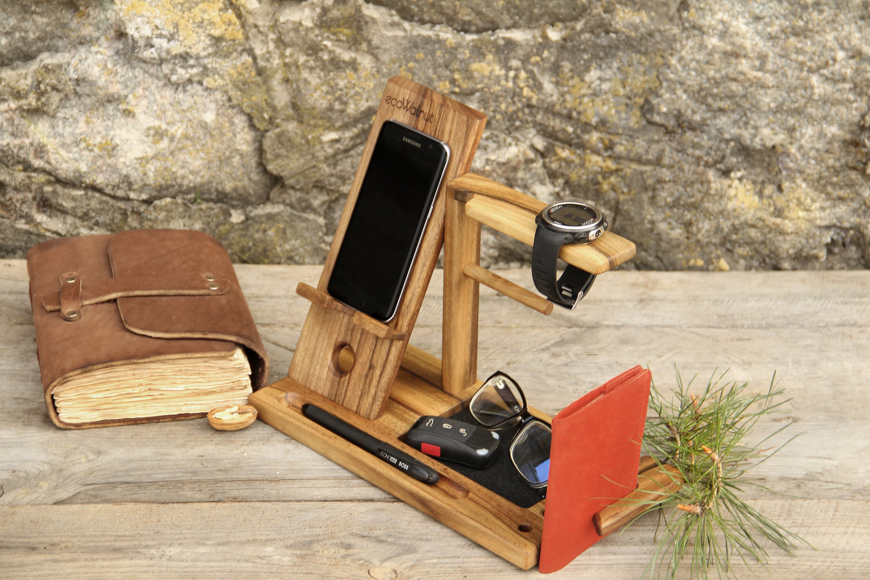 IPhone Table Idea For Dad Desk Organizer Gifts Him Men Brother Etsy