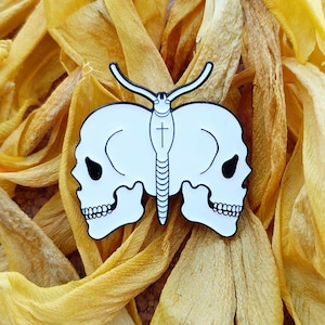 White Skull Moth PIN