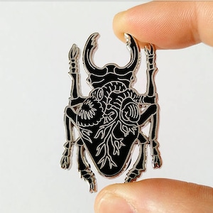 Black heart beetle pin