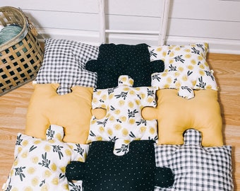 puzzle pillow baby mat