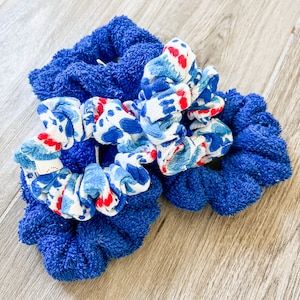 Red, White, & Blue 2PC Towel Scrunchie Pack