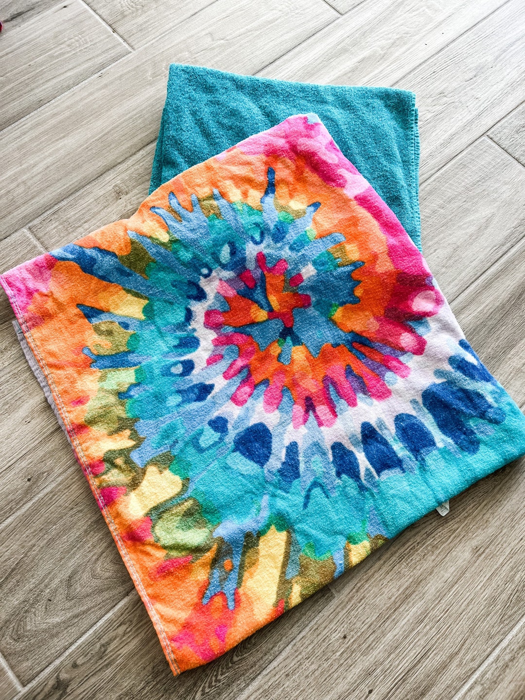 Bright Tie Dye Towel Pants Etsy