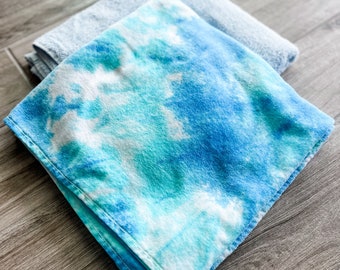 Light Blue Tiedye Towel Pants