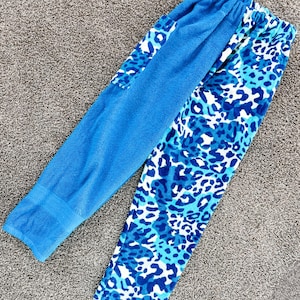 Blue Leopard Pants - Etsy