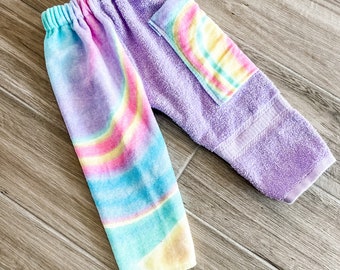 Wavy Rainbow Towel Pants