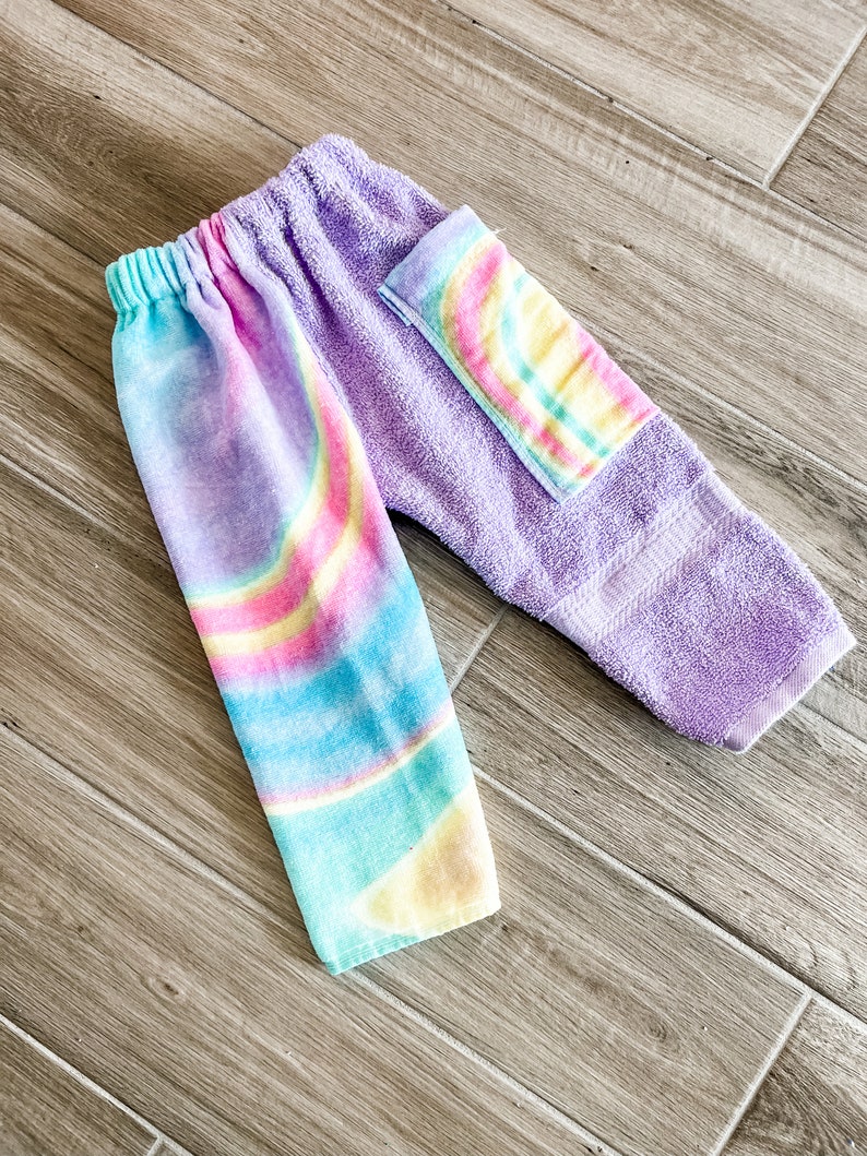 Wavy Rainbow Towel Pants image 1