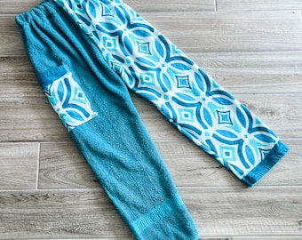 Turquoise Vintage Towel Pants