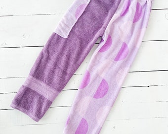 Purple Scallop Towel Pants