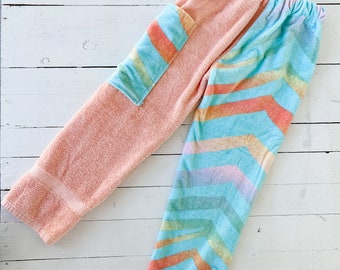 Colorful Zebra Stripes Towel Pants