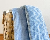 Blue Static Chevron Towel Pants